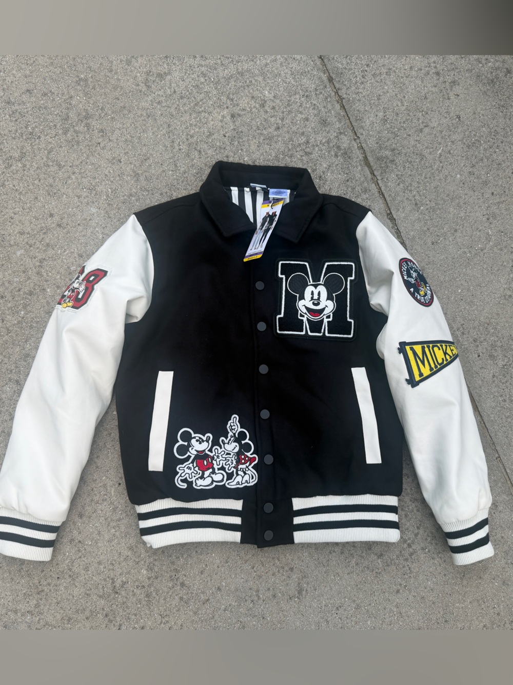 DISNEY VARSITY JACKET Mickey Mouse Unisex Men's XS/Women's S & Men’s S/Womens M